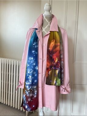 Liz Claiborne Y2K Light Pink Trench Coat